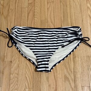 Black and White Striped Bikini Bottom